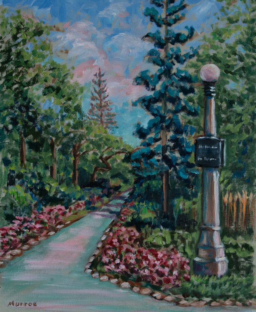 "Summertime; Entrance to the Rockeries."    20"x16"  2019
