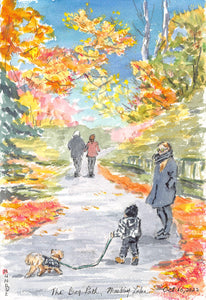 The Dog Path,  Mac Kay Lake 10"x7" Watercolour on Paper