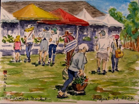 Farmers Market 6"x8" Watercolour on Paper