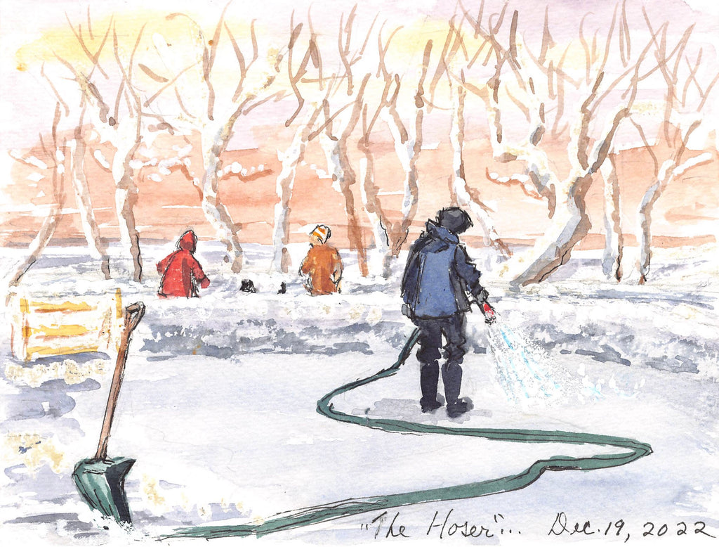 The Hoser  6"x8" Watercolour on Paper