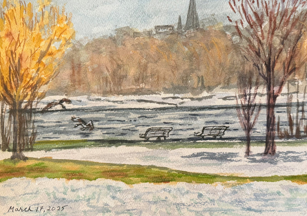 The Ice is Gone 7"x10" Watercolour on paper