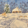 The Path to the Gazebo 8"x8" Watercolour on Paper