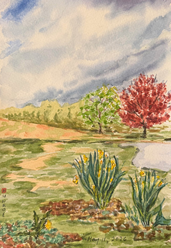 A Cold and Ominous Morning 10"x7" Watercolour on Paper