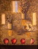 "Red Apples in a Row; Golden Still Life and Windows."     31"x24"  1996