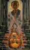 "Painting as Reflecting and Reflection Marcel Duchamp, Portrait."   30"x18"   1988