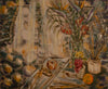 "Still Life;  Fruit, Flowers, Painting Things in Cathedral Light."    30"x36"  1986