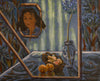 "Still Life and Woman out of a Small Frame".    30"x36"  1988
