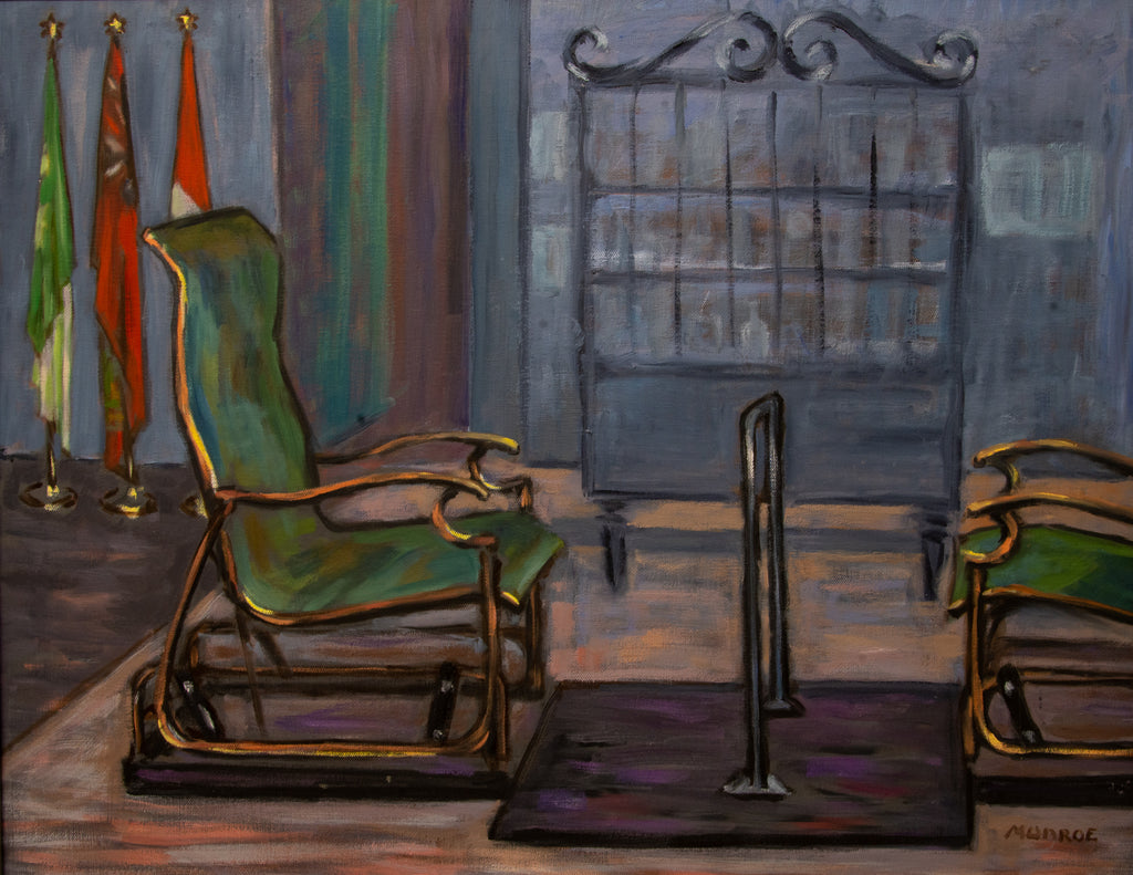 "The Foyer of the Champlain Residence and our Rocking Chairs."    22"x28"   2013