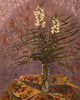 "Vase, Flowers and Tablecloth in Front of a Gothic Purple Background."    30"x24"  1986