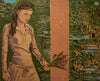 "Young Woman and Bouquet of Flowers in Memory of the Old City."     24"x36"  1986