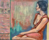 "Detail of a J.W. Morrice painting 1903 Venice and a Model Posing  2017."  16"x20" 2011
