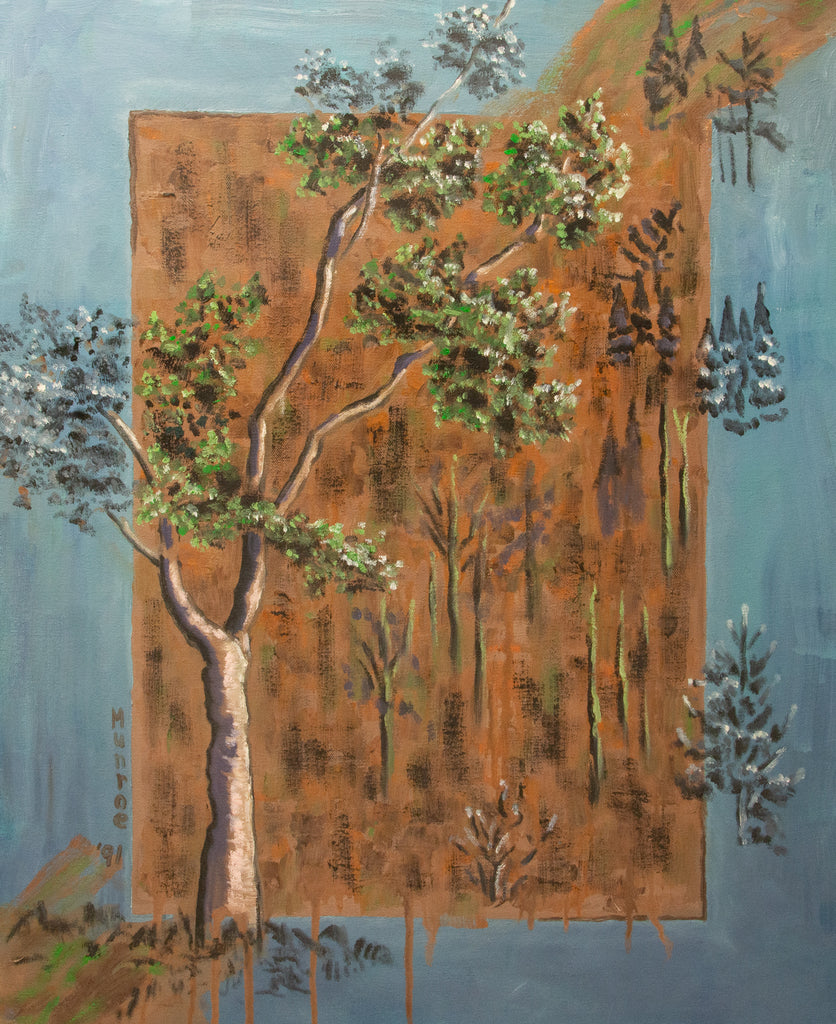 "White Birch and Forest; in and out of Frame."    30"x24"  1987