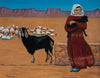 "Moroccan Girl with Goats; in the Dessert the Clear Air."   24"x30"  2004